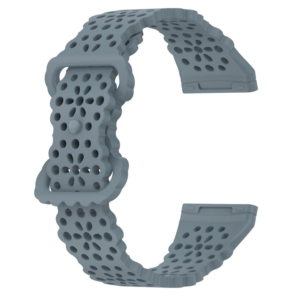 Strap-it Strap-it Bracelet silicone avec motif Fitbit Sense (grisbleu)