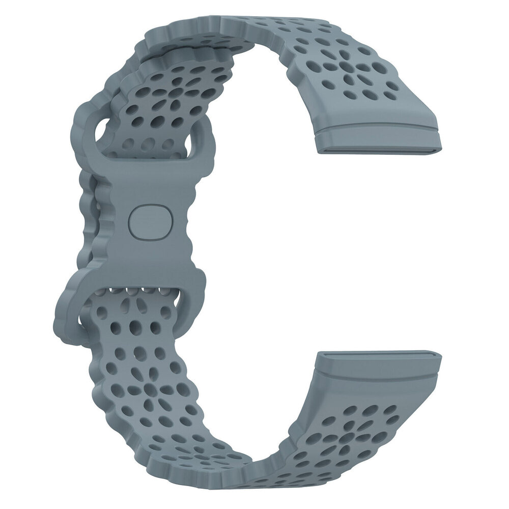 Strap-it Strap-it Bracelet silicone avec motif Fitbit Sense (grisbleu)