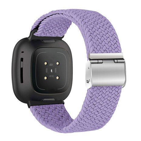 Strap-it Strap-it Bracelet tressé réglable Fitbit Sense (lila)