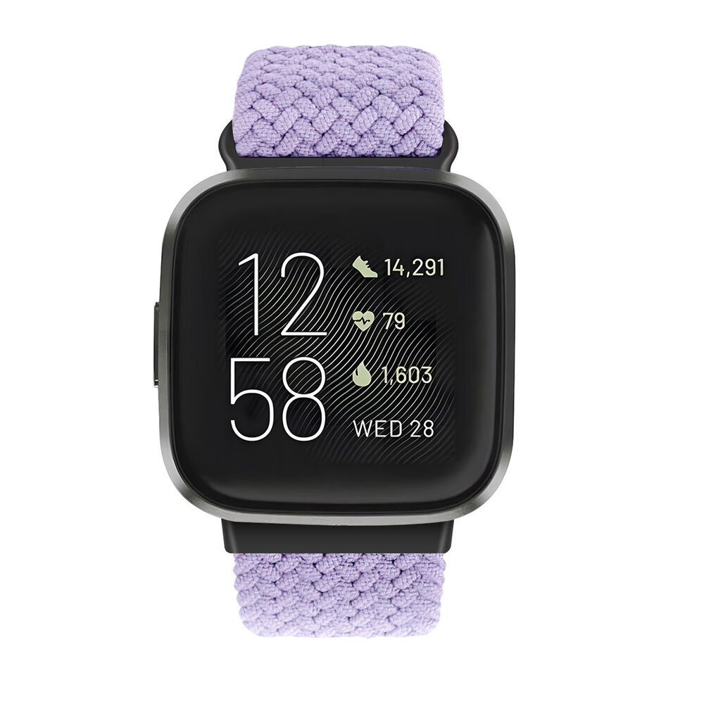 Strap-it Strap-it Bracelet tressé réglable Fitbit Sense (lila)