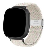 Strap-it Bracelet tressé réglable Fitbit Sense (beige melange)