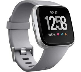 Strap-it Bracelet silicone Fitbit Versa (gris)