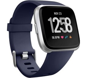 Strap-it Bracelet silicone Fitbit Versa (bleu foncé)