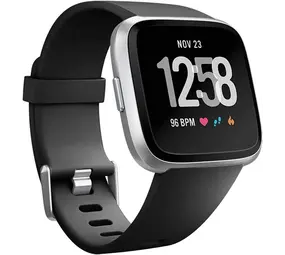 Strap-it Bracelet silicone Fitbit Versa (noir)