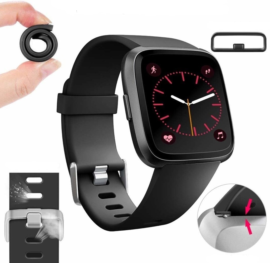 Strap-it Strap-it Bracelet silicone Fitbit Versa (noir)