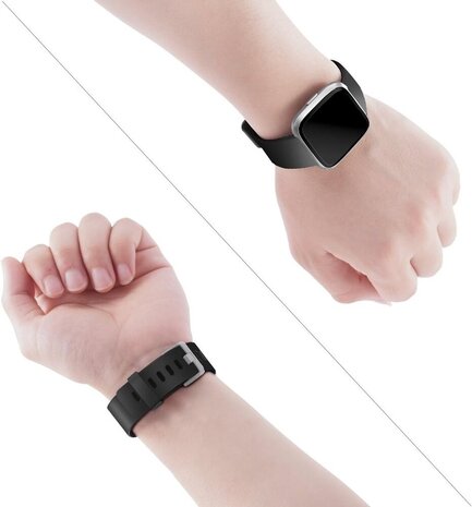 Strap-it Strap-it Bracelet silicone Fitbit Versa (noir)