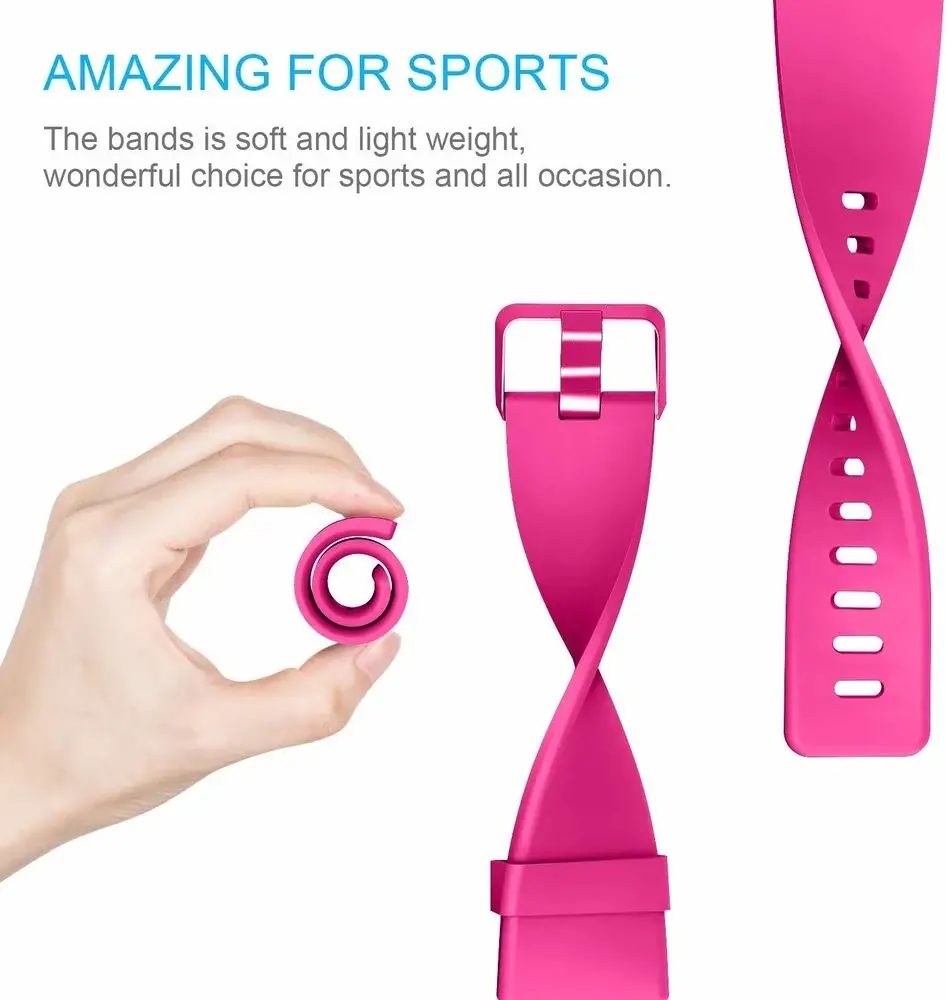 Strap-it Strap-it Bracelet silicone Fitbit Versa (rose vif)