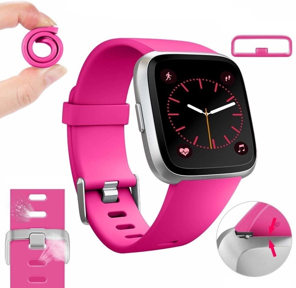 Strap-it Strap-it Bracelet silicone Fitbit Versa (rose vif)