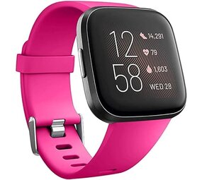 Strap-it Bracelet silicone Fitbit Versa (rose vif)