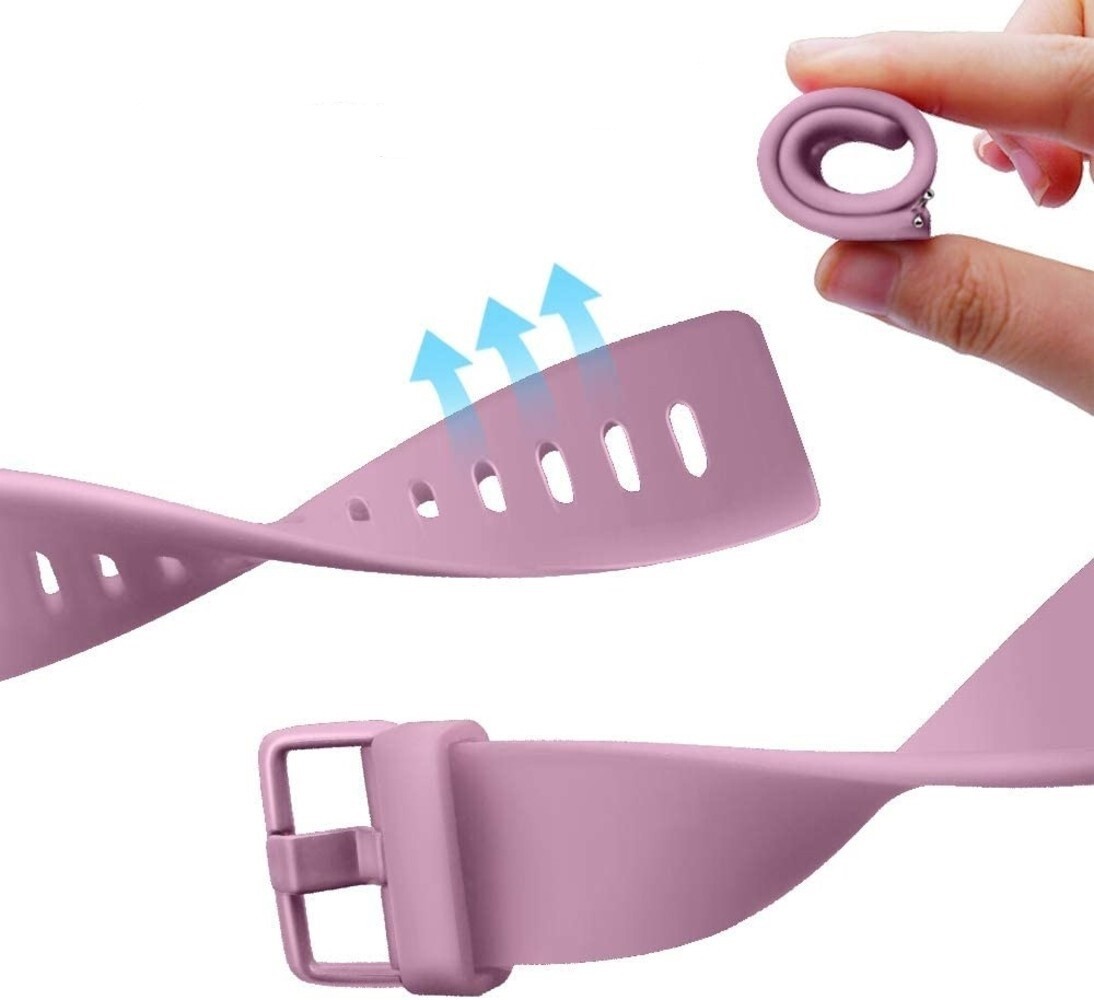 Strap-it Strap-it Bracelet silicone Fitbit Versa (vieux rose)