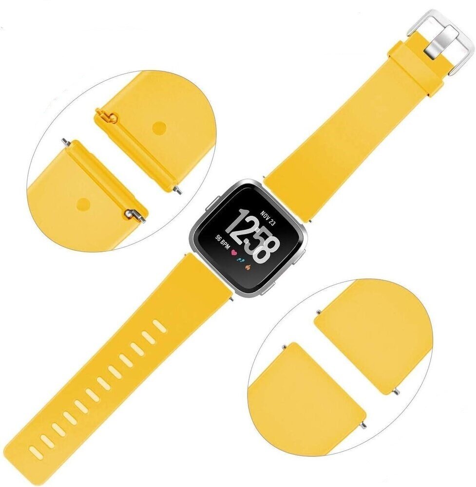 Strap-it Strap-it Bracelet silicone Fitbit Versa (jaune)