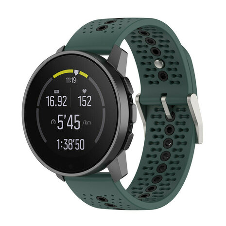 Strap-it Strap-it Bracelet silicone Suunto 9 Peak Pro (vert/noir)