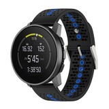 Strap-it Bracelet silicone Suunto 5 Peak (noir/bleu)