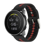 Strap-it Bracelet silicone Suunto 5 Peak (noir/rouge)