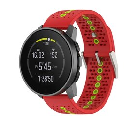 Strap-it Bracelet silicone Suunto Vertical (rouge/vert)