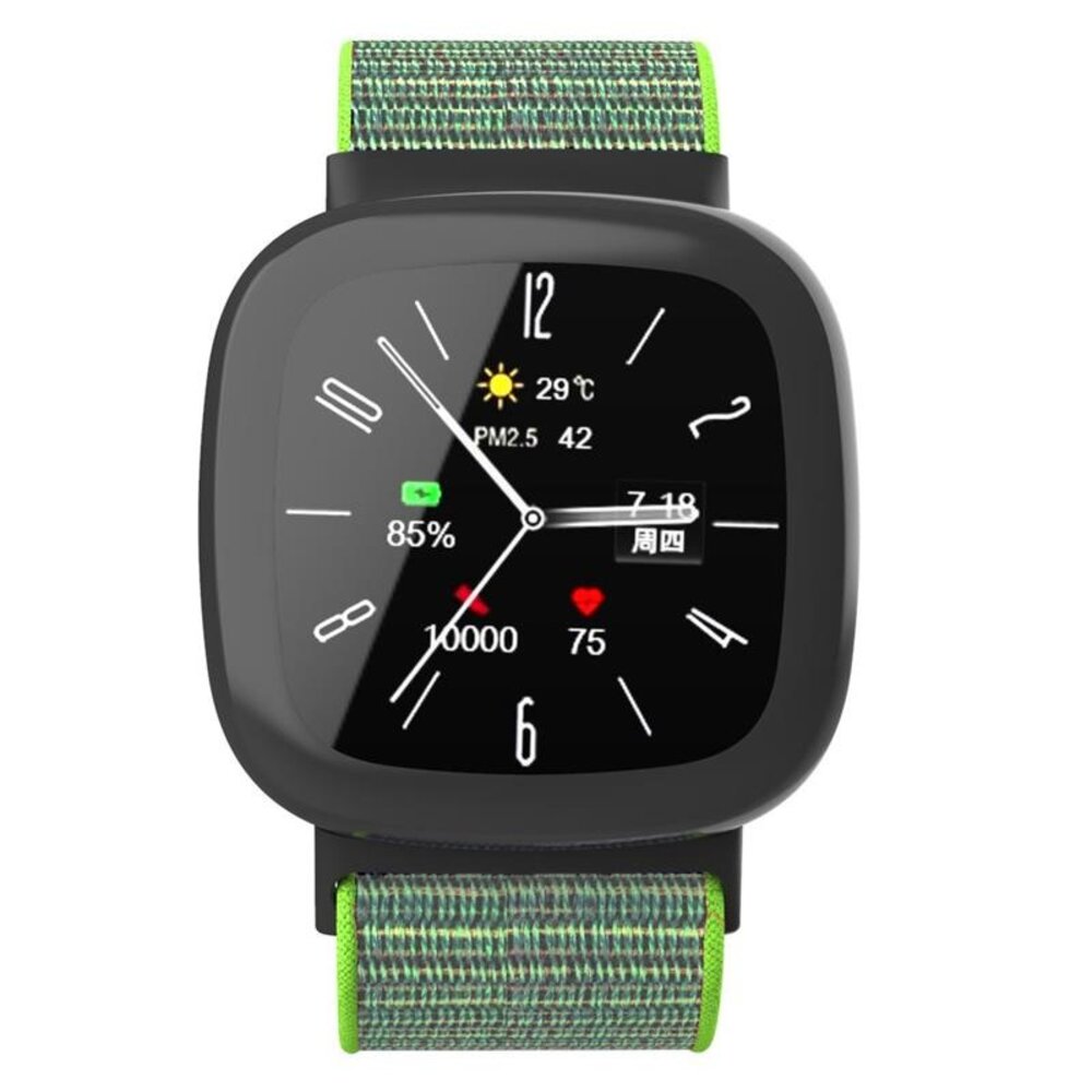 Strap-it Strap-it Bracelet nylon Fitbit Versa 4 (vert lime)