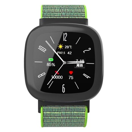 Strap-it Strap-it Bracelet nylon Fitbit Versa 4 (vert lime)