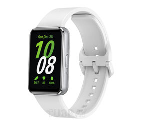 Strap-it Bracelet silicone Samsung Galaxy Fit 3 (blanc)