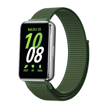 Bracelet nylon Samsung Galaxy Fit 3 vert Braceletsmartwatch