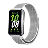 Strap-it Bracelet nylon Samsung Galaxy Fit 3 (blanc-gris)