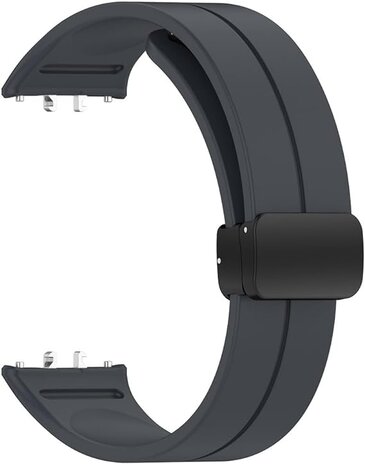 Strap-it Strap-it Bracelet silicone avec D-buckle Samsung Galaxy Fit 3 (gris foncé)