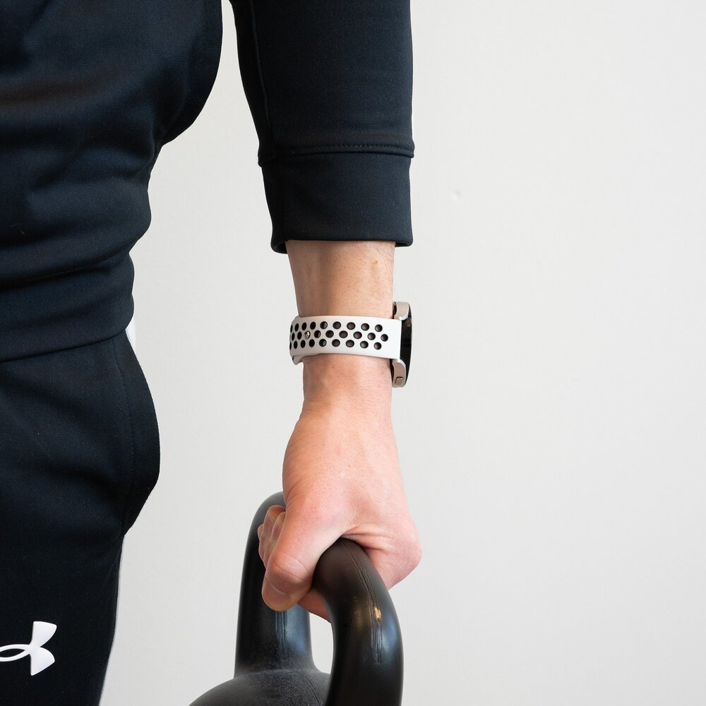 Bandz Bandz Bracelet sport 'Deluxe' Withings ScanWatch 2 - 42mm (blanc/noir)