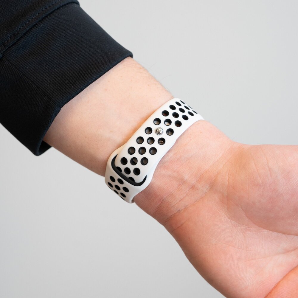 Bandz Bandz Bracelet sport 'Deluxe' Withings Steel HR - 40mm (blanc/noir) Bandz Bandz Bracelet sport 'Deluxe' Withings Steel HR - 40mm (blanc/noir)