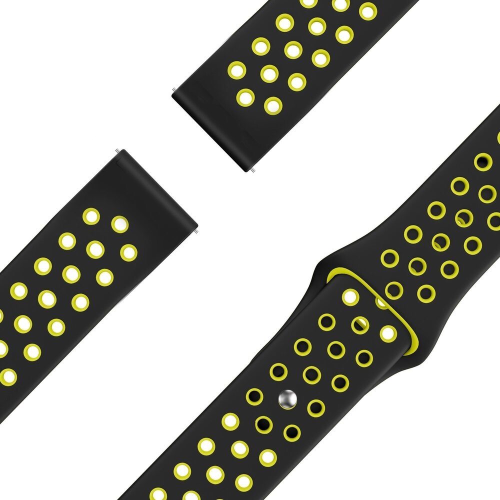 Bandz Bandz Bracelet sport 'Deluxe' Withings Steel HR - 40mm (noir/jaune)