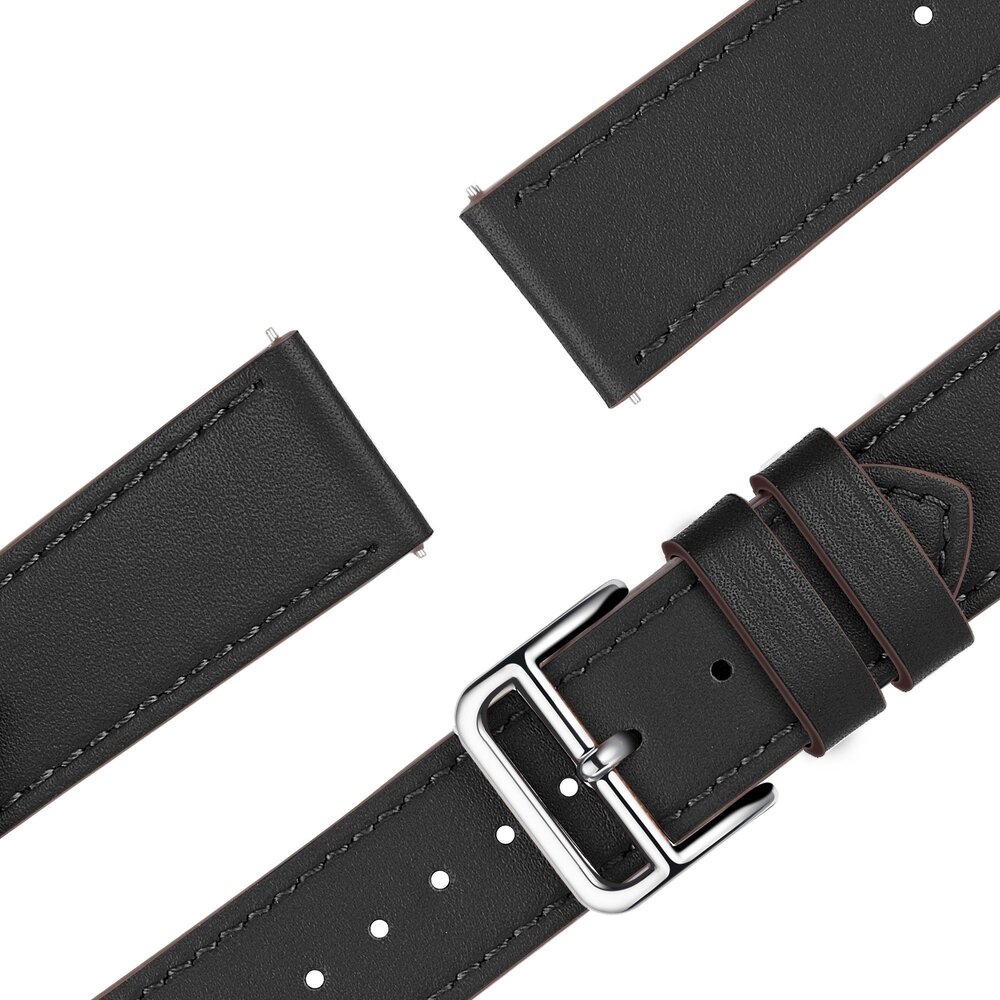 Bandz Bandz Bracelet cuir 'Deluxe' Withings Steel HR Sport (noir)