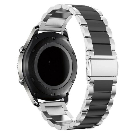 Strap-it Strap-it Bracelet acier Withings ScanWatch 2 - 38mm (argent/noir)