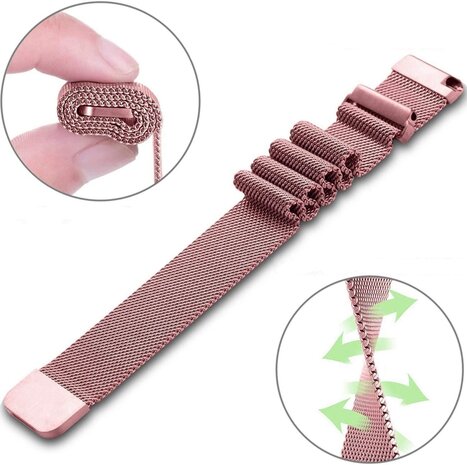 Strap-it Strap-it Bracelet Milanais Withings Steel HR - 36mm (rose)
