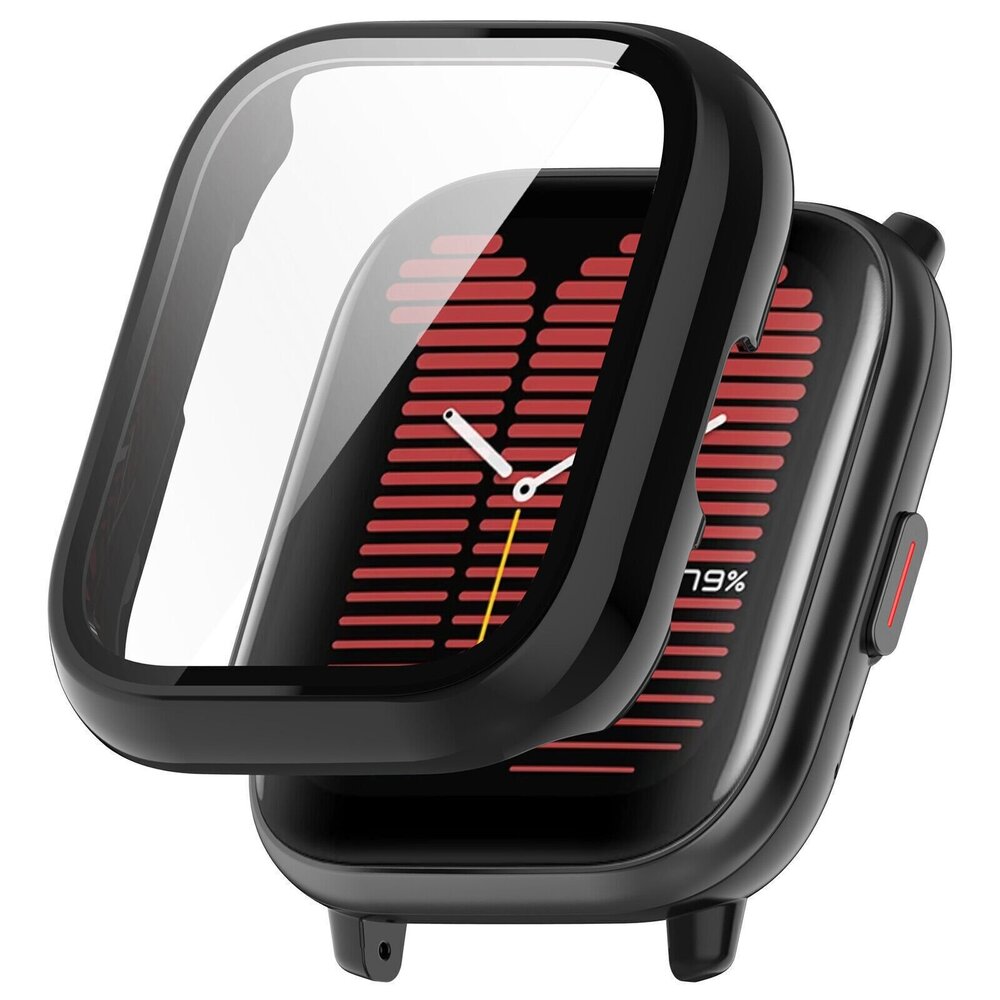Strap-it Strap-it Coque rigide avec verre Amazfit Active (noir)