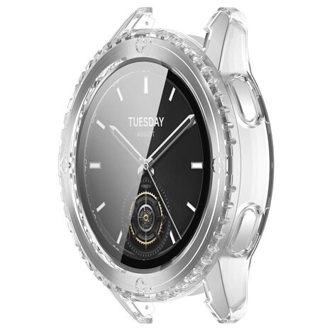 Strap-it Strap-it Coque rigide avec verre Xiaomi Watch S3 (transparent)