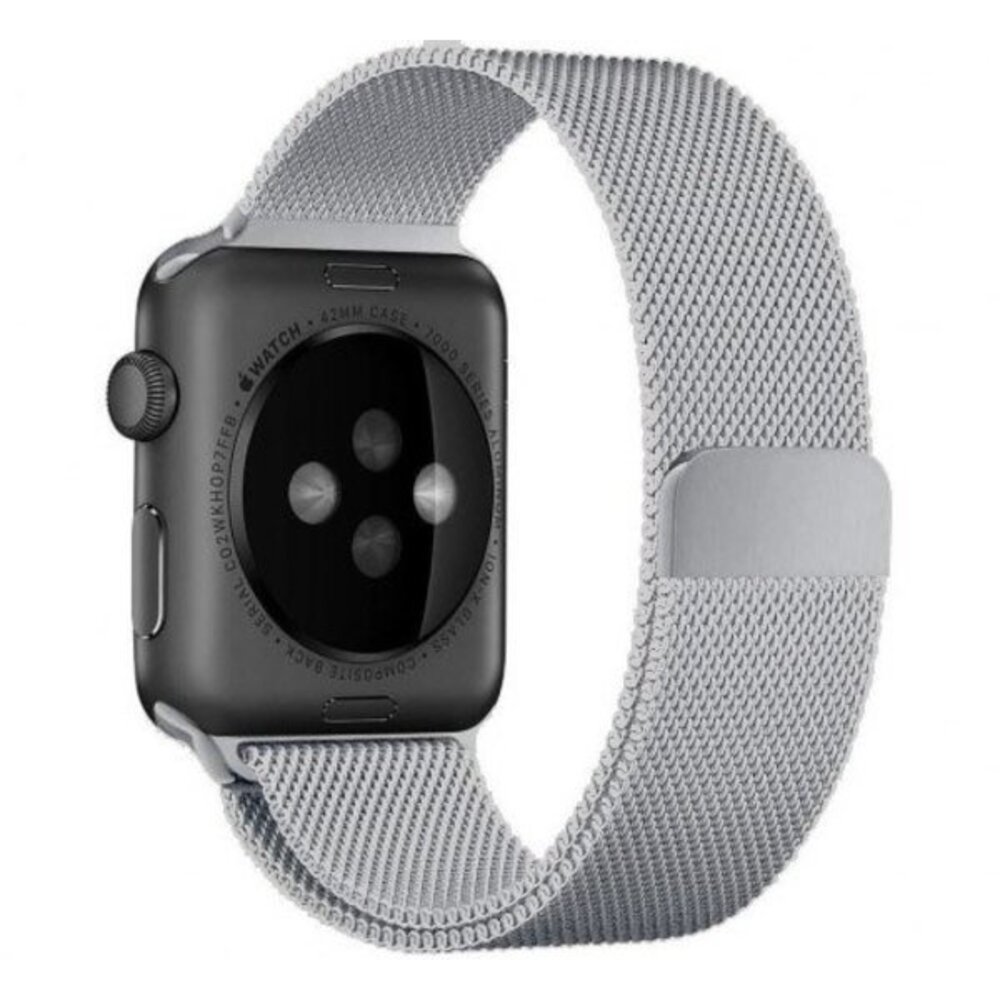 Strap-it Strap-it Bracelet Milanais Apple Watch (argent)