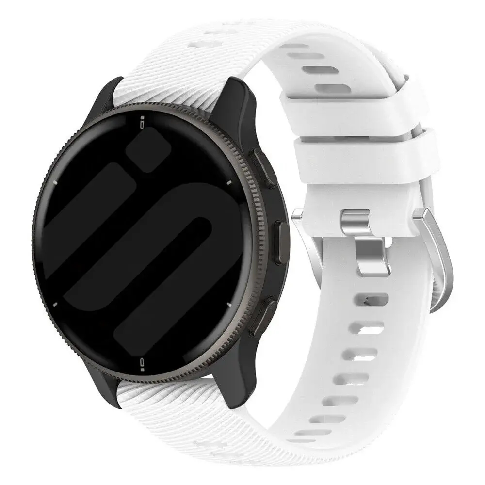 Strap-it Strap-it Bracelet silicone Garmin Forerunner 55 (blanc)