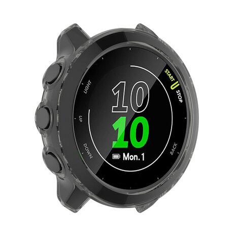 Strap-it Strap-it Coque de TPU Garmin Forerunner 55 (transparent-noir)