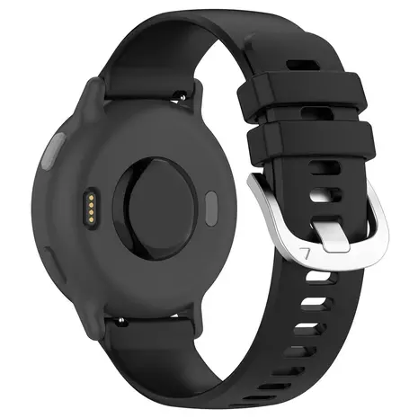 Strap-it Strap-it Bracelet silicone classique Garmin Forerunner 165 (noir)