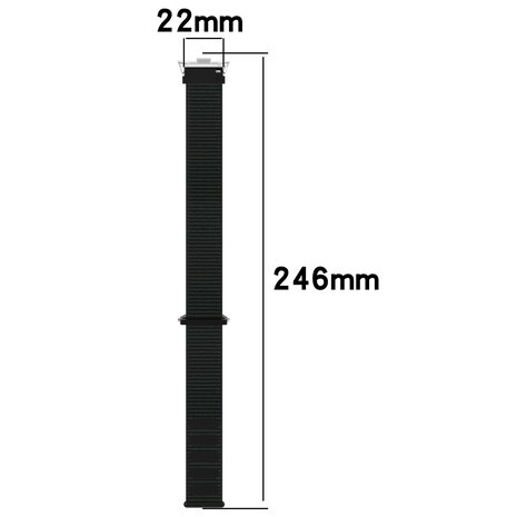 Strap-it Strap-it Bracelet nylon Xiaomi Smart Band 8 Pro (gris)