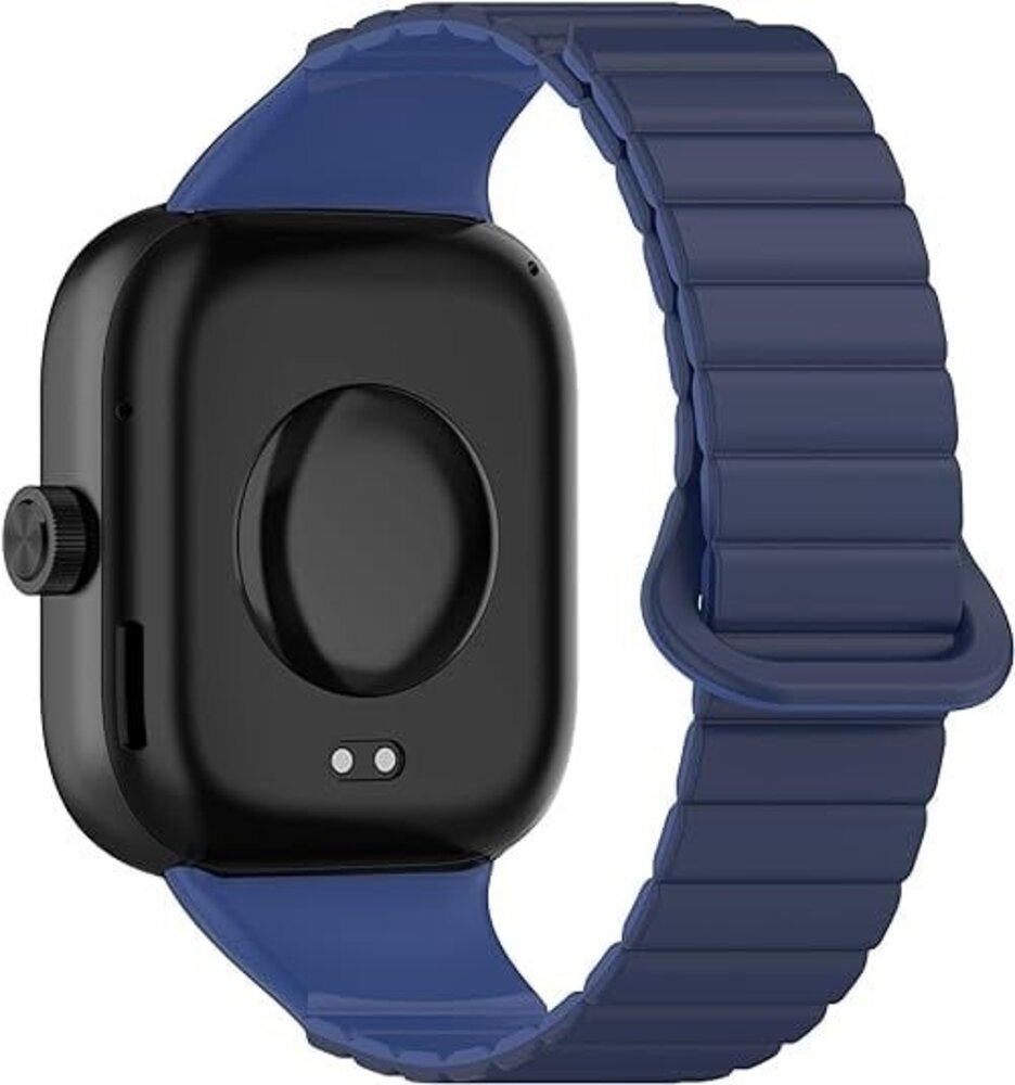 Strap-it Strap-it Bracelet magnétique silicone Xiaomi Smart Band 8 Pro (duo bleu)