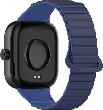 Strap-it Strap-it Bracelet magnétique silicone Xiaomi Smart Band 8 Pro (duo bleu)