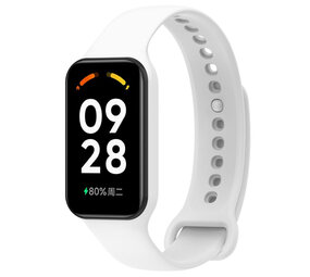 Strap-it Bracelet TPU Xiaomi Smart Band 8 Active (blanc)