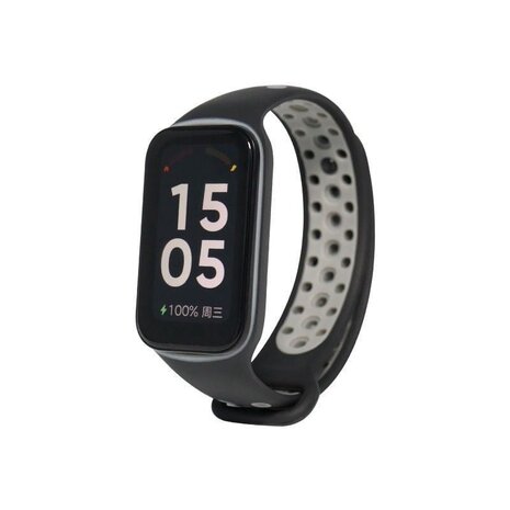 Strap-it Strap-it Bracelet sport Xiaomi Smart Band 8 Active (noir/gris)