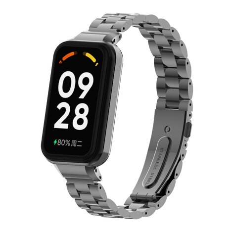 Strap-it Strap-it Bracelet acier Xiaomi Smart Band 8 Active (noir) Strap-it Strap-it Bracelet acier Xiaomi Smart Band 8 Active (noir)