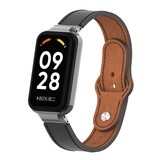 Strap-it Bracelet cuir Xiaomi Smart Band 8 Active (noir)