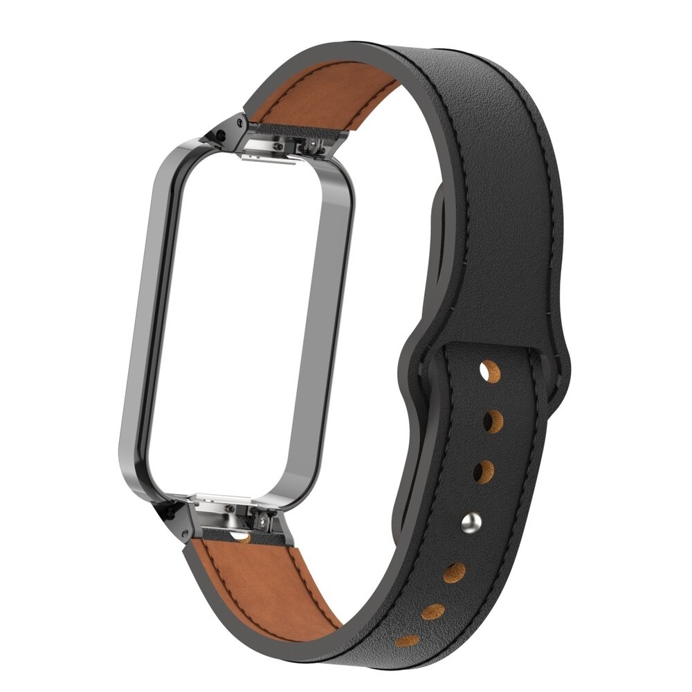 Strap-it Strap-it Bracelet cuir Xiaomi Smart Band 8 Active (noir) Strap-it Strap-it Bracelet cuir Xiaomi Smart Band 8 Active (noir)
