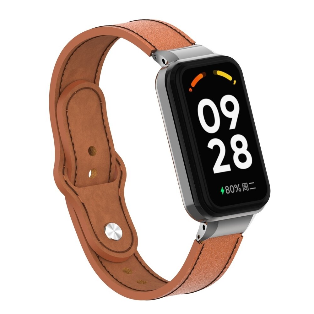Strap-it Strap-it Bracelet cuir Xiaomi Smart Band 8 Active (marron)