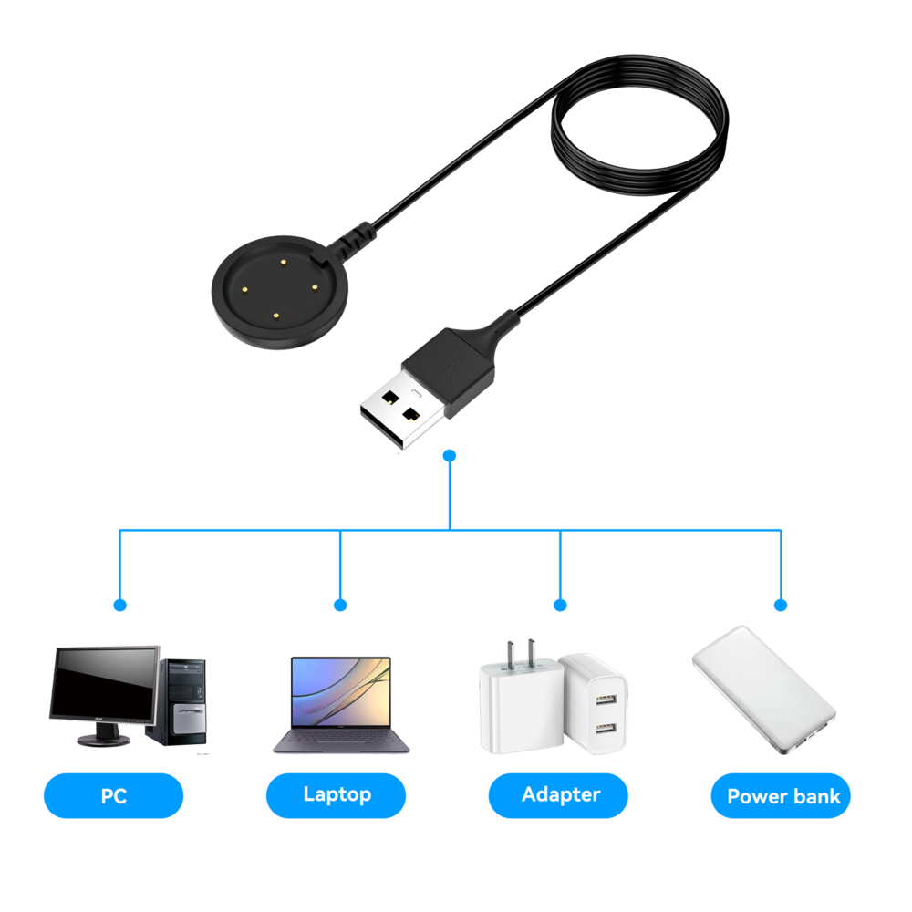 Bandz Bandz Chargeur USB-A Polar (noir) - 100cm