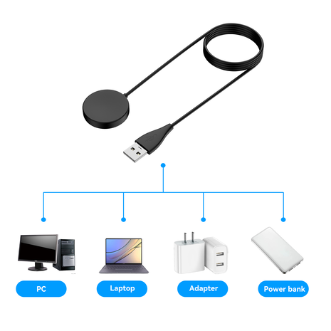 Bandz Bandz Chargeur USB-A Samsung Galaxy Watch 3 (noir) - 100cm