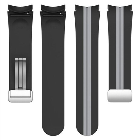 Strap-it Strap-it Bracelet magnétique sport Samsung Galaxy Watch 4 40mm (noir/gris) Strap-it Strap-it Bracelet magnétique sport Samsung Galaxy Watch 4 40mm (noir/gris)