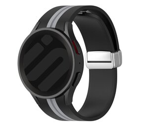 Strap-it Bracelet magnétique sport Samsung Galaxy Watch 4 44mm (noir/gris)